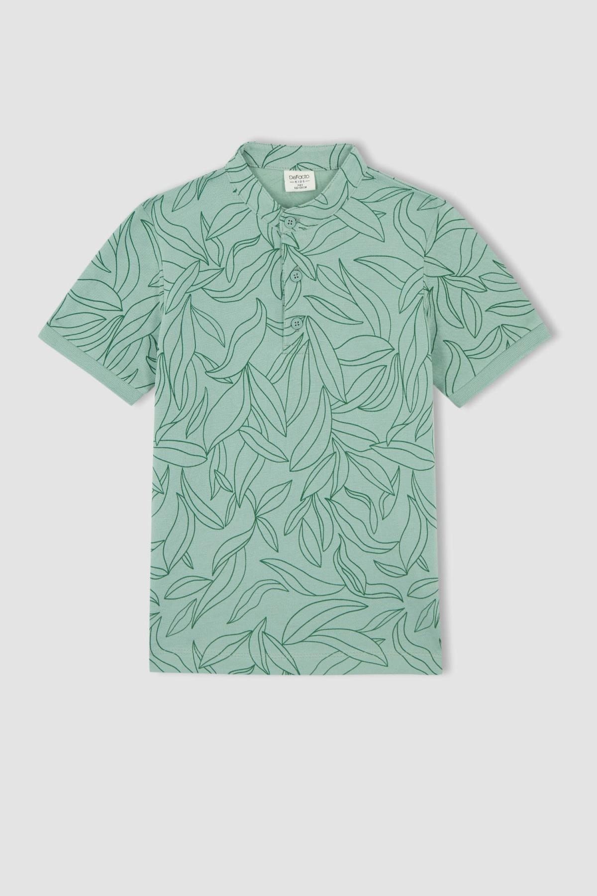 DeFacto Poloshirt Grün Regular Fit