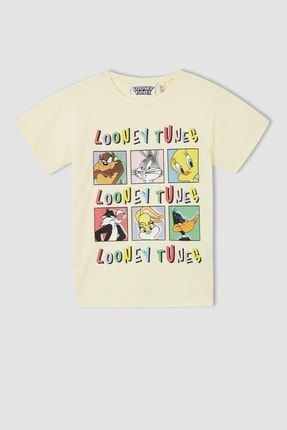 Kız Çocuk Looney Tunes Lisanslı Regular Fit Kısa Kollu Pamuklu Tişört X2071A622SM