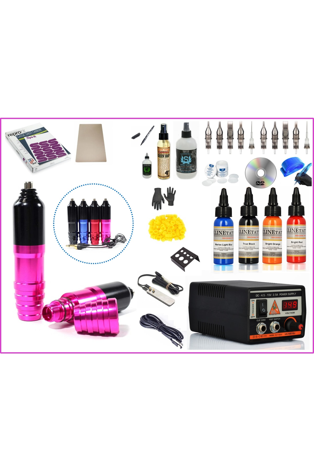 Xl-5341d Hybrıd Çantalı Tattoo Pen Dövme Makinası Seti - Mabuchı Motor