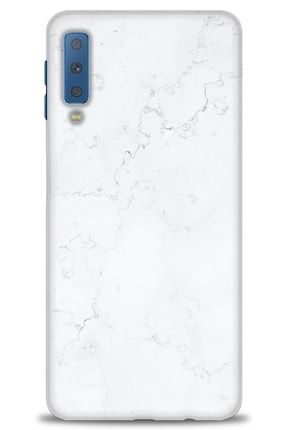 Samsung Galaxy A7 2018 Kılıf Hd Baskılı Kılıf - White Mermer + Temperli Cam amsm-a7-2018-v-211-cm