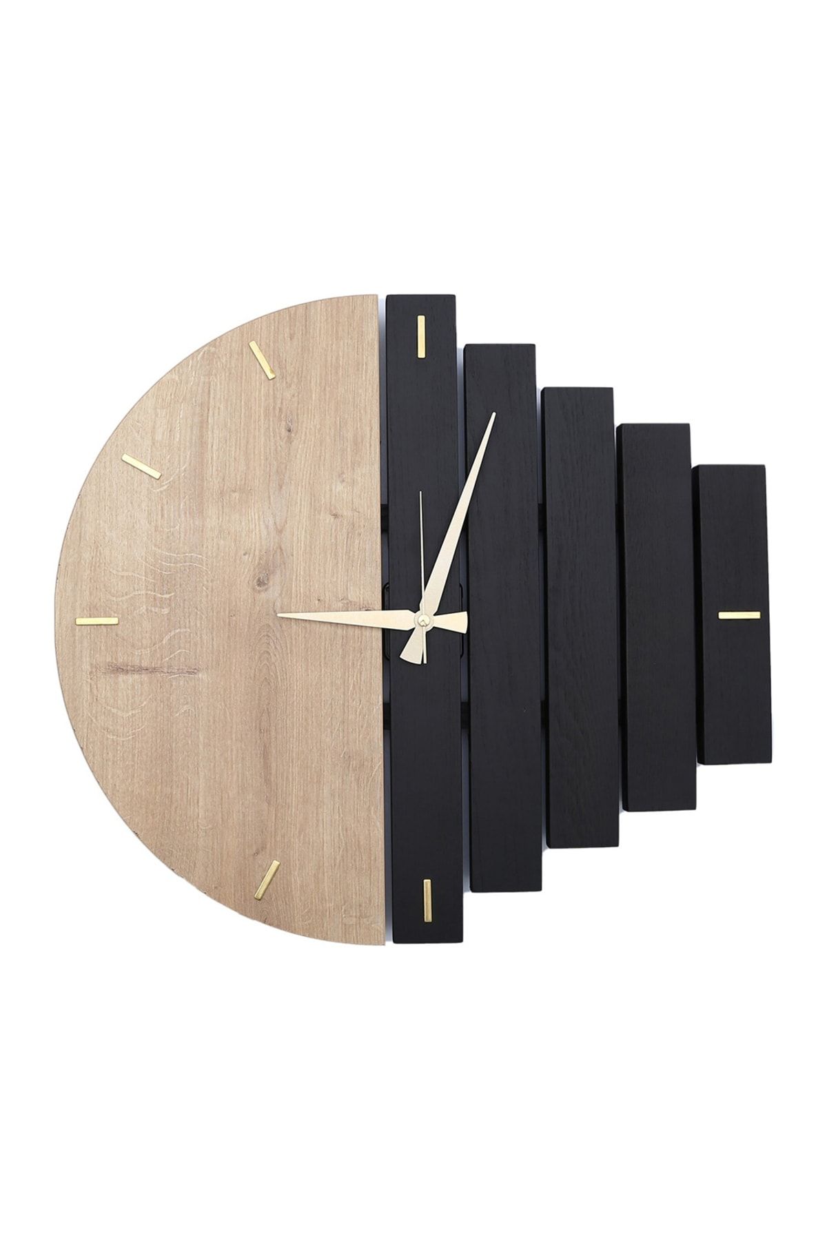 Yedi Home&Decor Yedi Home Decor Wooden Ahşap Modern El Yapımı Duvar Saati Siyah