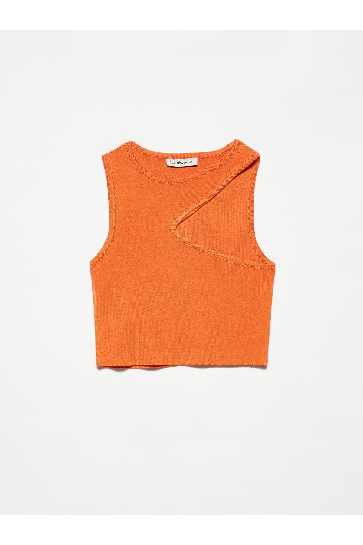 Dilvin Bluse Orange Figurbetont Fast ausverkauft