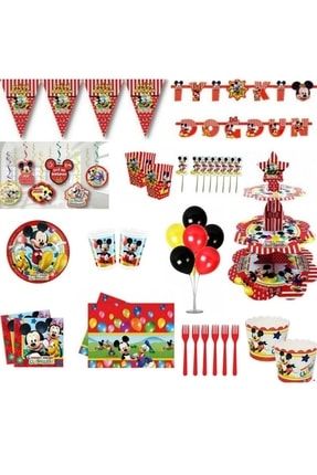 Mickey Mouse 8 Kilik Lüks Hazır Doğum Günü Seti mikyluks8