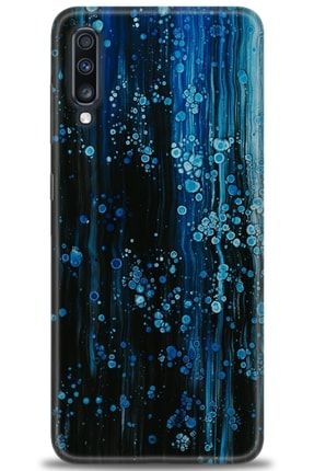Samsung Galaxy A70 Kılıf Hd Baskılı Kılıf - Liquid Stripess + Temperli Cam amsm-a70-v-160-cm