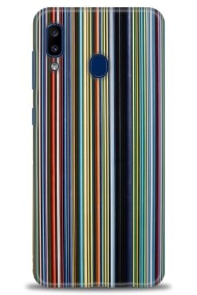Samsung Galaxy A30 Kılıf Hd Baskılı Kılıf - Stripes Colorful 2 + Temperli Cam nmsm-a30-v-177-cm