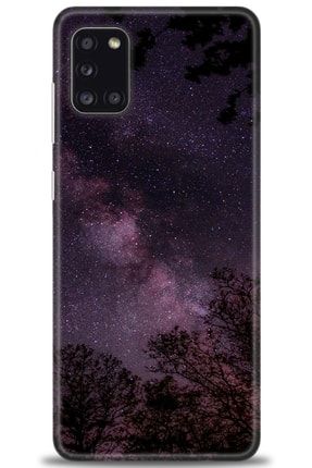 Samsung Galaxy A31 Kılıf Hd Baskılı Kılıf - Gece Galaksi + Temperli Cam nmsm-a31-v-134-cm