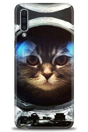 Samsung Galaxy A50s Kılıf Hd Baskılı Kılıf - Astro Kedi + Temperli Cam amsm-a50s-v-24-cm
