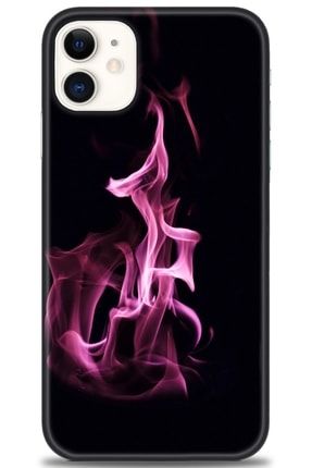 Iphone 11 Kılıf Hd Baskılı Kılıf - Fire Smoke + Temperli Cam tmap-iphone-11-v-184-cm
