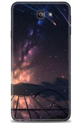 Samsung Galaxy J7 Prime Kılıf Hd Baskılı Kılıf - Starry Sky + Temperli Cam amsm-j7-prime-v-137-cm