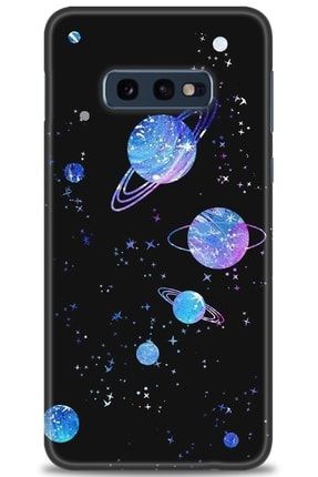 Samsung Galaxy S10e Kılıf Hd Baskılı Kılıf - Samanyolu Galaksi + Temperli Cam tmsm-s10e-v-135-cm
