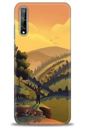 Huawei P Smart S Kılıf Hd Baskılı Kılıf - Nature Mountains + Temperli Cam nmhu-p-smart-s-v-123-cm