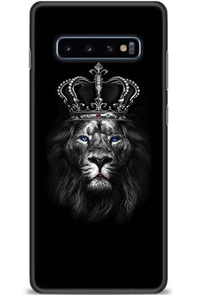 Samsung Galaxy S10 Plus Kılıf Hd Baskılı Kılıf - King Lion + Temperli Cam nmsm-s10-plus-v-193-cm