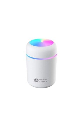 H2o Humidifier Led Işıklı Mini Ortam Oda Hava Nemlendirici Soğuk Buhar Makinesi - Beyaz demirkol001