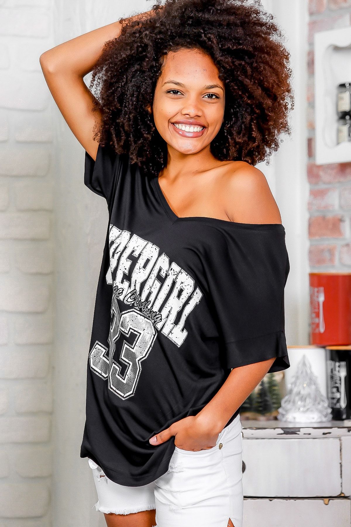 Shoulderless t sale shirt