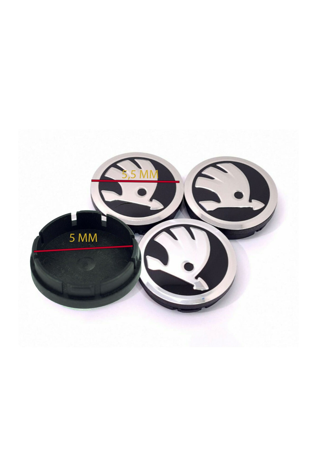 YİGOPAR Skoda Octavia Jant Göbeği Arma Takım 5ja601151 2017-2020 Model Arası Araçlara Uyumlu