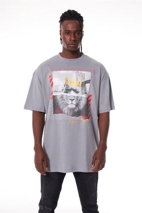 King Of Brooklyn Grey T-shirt TS-20014 Gri