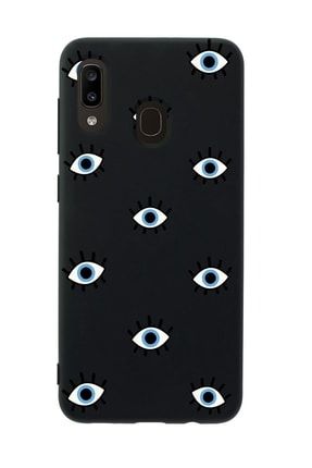 Samsung A30 Nazar Gözler Premium Silikonlu Telefon Kılıfı MCANDLNZRGZLR242