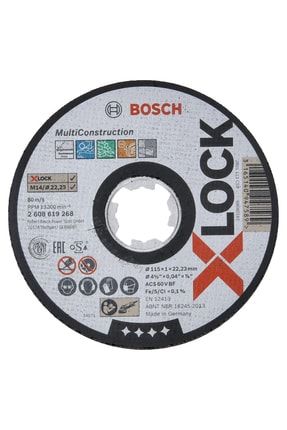 - X-lock - 115*1,0 Mm Çoklu Malzemelerde Kullanım Için Düz Kesme Diski (Taş) 2608619268