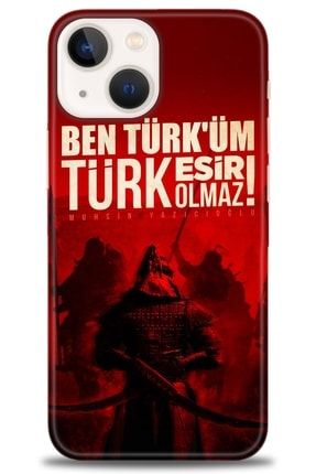 Iphone 13 Mini Kılıf Hd Baskılı Kılıf - Türk Esir Olmaz + Temperli Cam nmap-iphone-13-mini-v-11-cm