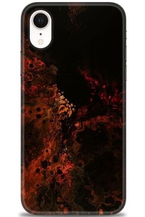 Iphone Xr Kılıf Hd Baskılı Kılıf - Dark Liquid + Temperli Cam tmap-iphone-xr-v-142-cm