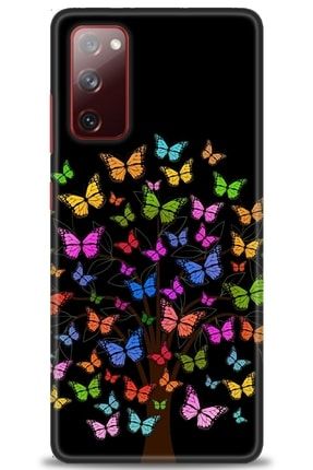 Samsung Galaxy S20 Fe Kılıf Hd Baskılı Kılıf - Butterfly Tree + Temperli Cam amsm-s20-fe-v-109-cm