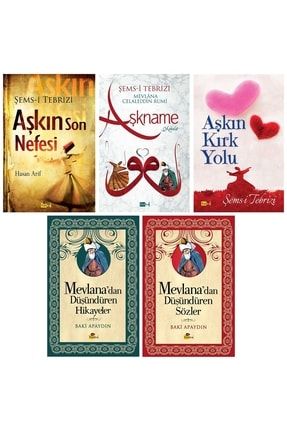 Mevlana Seti - 5 Kitap - Şems-i Tebrizi, Aşkın Son Nefesi, Aşkname, Malakat, Tasavvuf, Dini