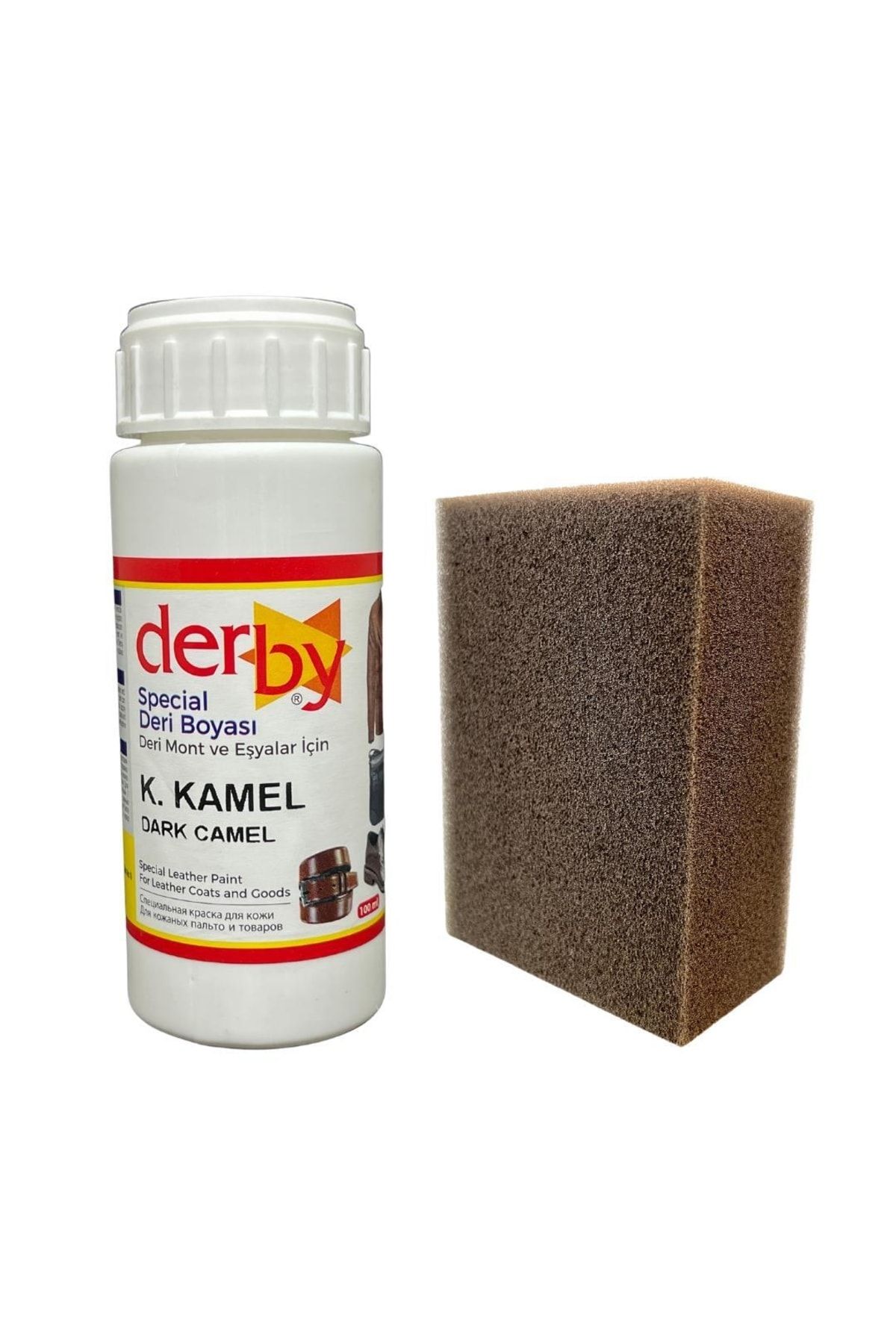 Derby Special Koyu Kamel Deri Boyası 100 ml / Mont Eşya Çanta Kemer Cüzdan Ayakkabı Deri Boyası