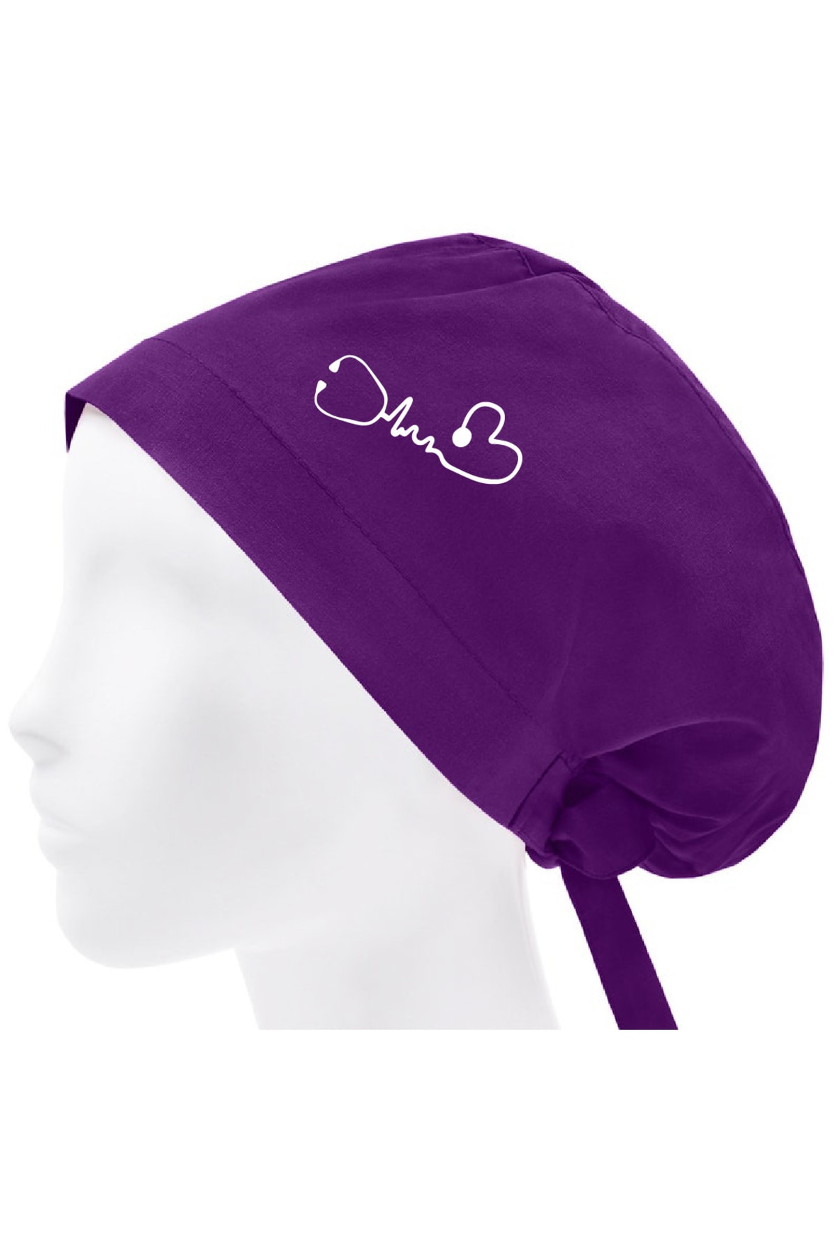 YNK Tesettür Bone Kalp Temalı Cerrahi Bone Hemşire Doktor Bonesi