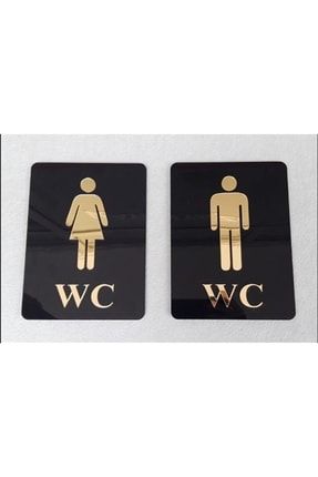 Dekoratif Wc Yönlendirme Tabelası - Kadın & Erkek 2'li WC TABELA