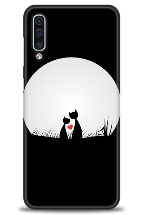Samsung Galaxy A30s Kılıf Hd Baskılı Kılıf - Cats Love + Temperli Cam nmsm-a30s-v-106-cm