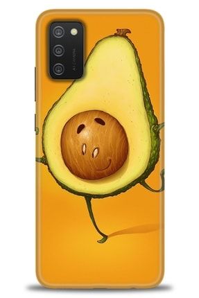 Samsung Galaxy A02s Kılıf Hd Baskılı Kılıf - Avocado Smile + Temperli Cam nmsm-a02s-v-113-cm