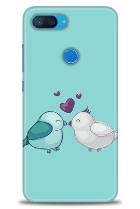 Xiaomi Mi 8 Lite Kılıf Hd Baskılı Kılıf - Mutlu Kuşlar + Temperli Cam tmxi-mi-8-lite-v-195-cm