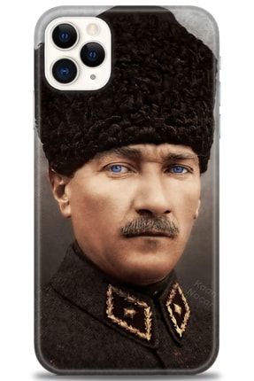 Iphone 11 Pro Max Kılıf Hd Baskılı Kılıf - Başkomutan Atatürk + Temperli Cam nmap-iphone-11-pro-max-v-22-cm