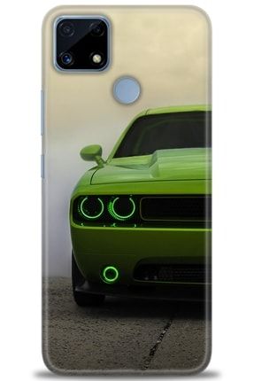 Realme C25s Kılıf Hd Baskılı Kılıf - Green Car + Temperli Cam nmrm-c25s-v-17-cm