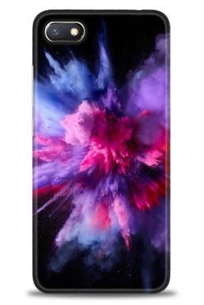 Xiaomi Redmi 6a Kılıf Hd Baskılı Kılıf - Color Splash Purple + Temperli Cam tmxi-redmi-6a-v-174-cm