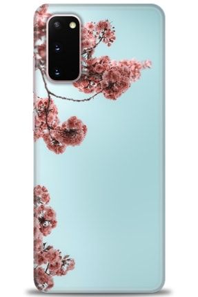 Samsung Galaxy S20 Kılıf Hd Baskılı Kılıf - Japon Çiçeği + Temperli Cam amsm-s20-v-206-cm