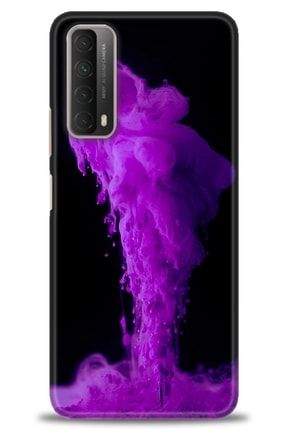 Huawei P Smart 2021 Kılıf Hd Baskılı Kılıf - Ink Purple + Temperli Cam tmhu-p-smart-2021-v-81-cm