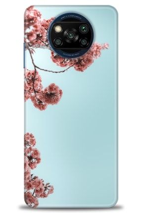 Xiaomi Poco X3 Nfc Kılıf Hd Baskılı Kılıf - Japon Çiçeği + Temperli Cam amxi-poco-x3-nfc-v-206-cm