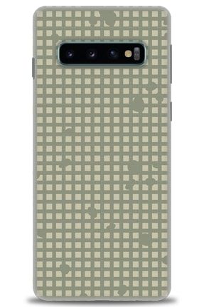 Samsung Galaxy S10 Kılıf Hd Baskılı Kılıf - Kamuflaj 27 + Temperli Cam tmsm-s10-v-226-cm
