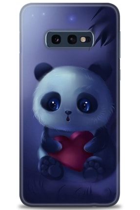 Samsung Galaxy S10e Kılıf Hd Baskılı Kılıf - Bebek Panda + Temperli Cam nmsm-s10e-v-22-cm