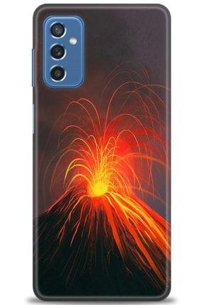 Samsung Galaxy M52 5g Kılıf Hd Baskılı Kılıf - Volcano Eruption + Temperli Cam tmsm-m52-5g-v-121-cm