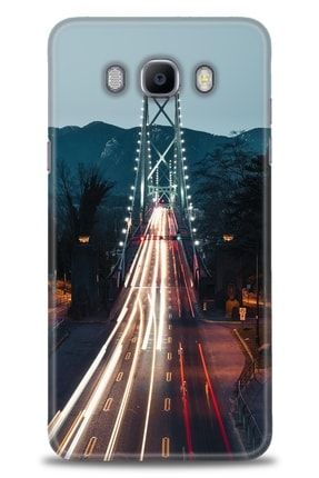 Samsung Galaxy J7 2016 / J710 Kılıf Hd Baskılı Kılıf - Illuminated Bridge + Temperli Cam nmsm-j7-2016-j710-v-213-cm