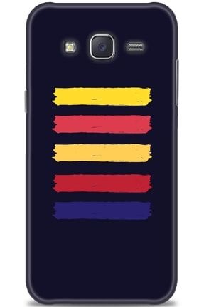 Samsung Galaxy J5 Kılıf Hd Baskılı Kılıf - Line Colorful + Temperli Cam amsm-j5-v-125-cm