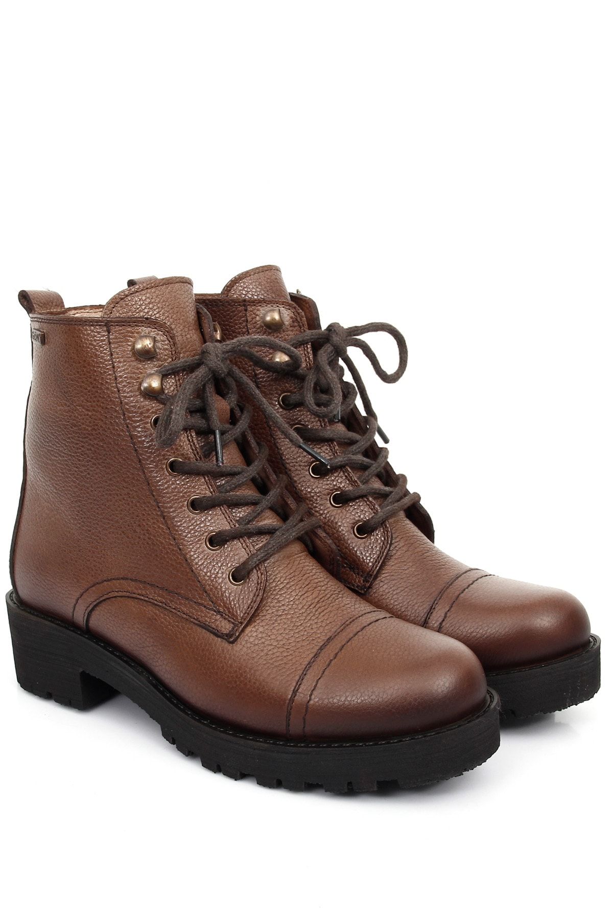 GÖNDERİ(R) Stiefelette Braun Flacher Absatz