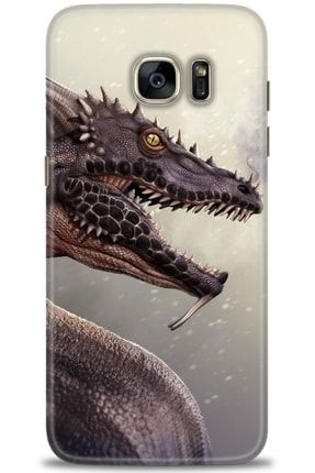 Samsung Galaxy S7 Edge Kılıf Hd Baskılı Kılıf - Dragon Monster + Temperli Cam nmsm-s7-edge-v-97-cm