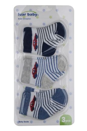 Kız Erkek Bebek Çorabı Yenidoğan 3 Lü Çorap Set MLP-221184