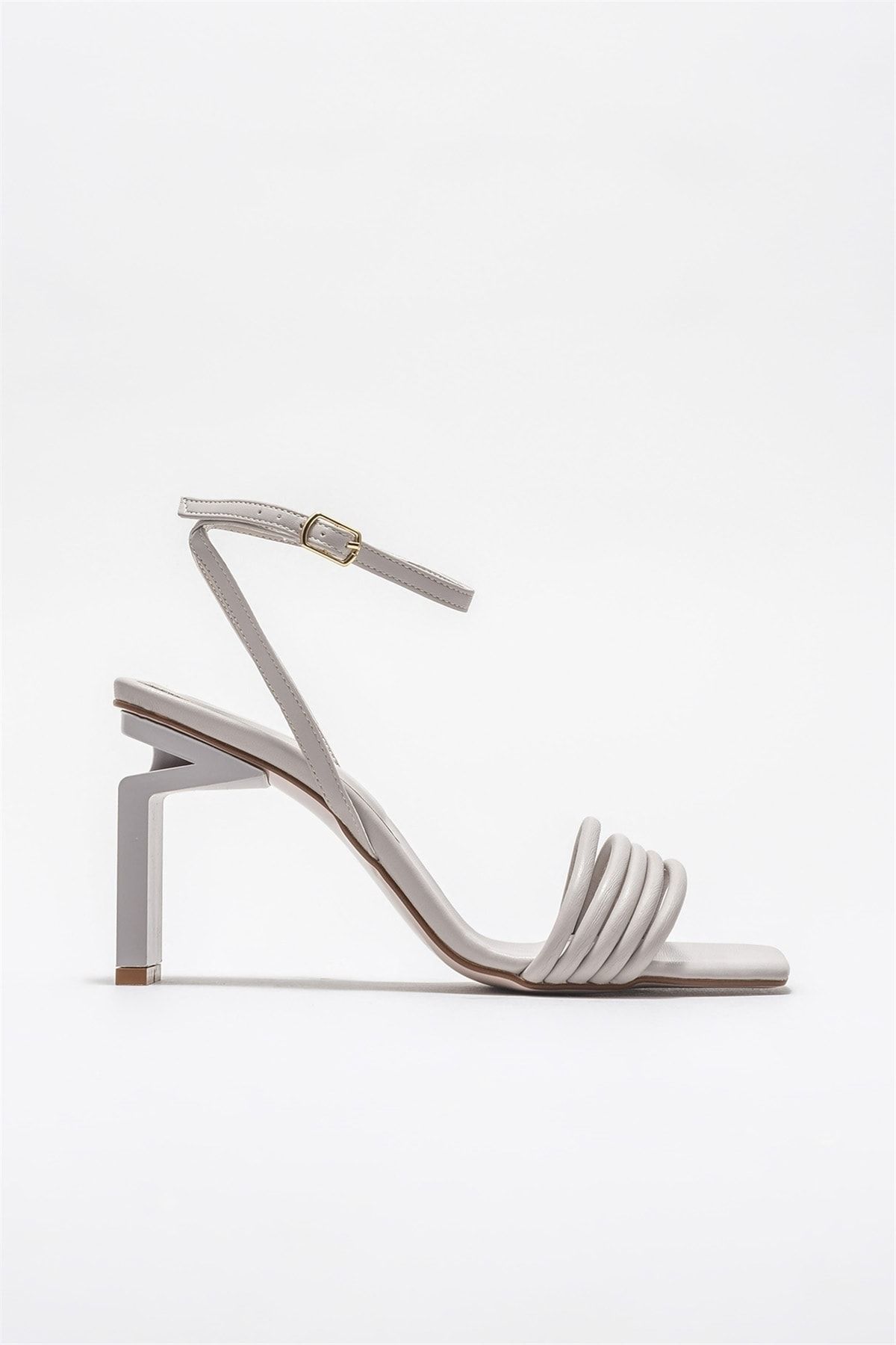 Elle Shoes Gri Kadın Topuklu Sandalet