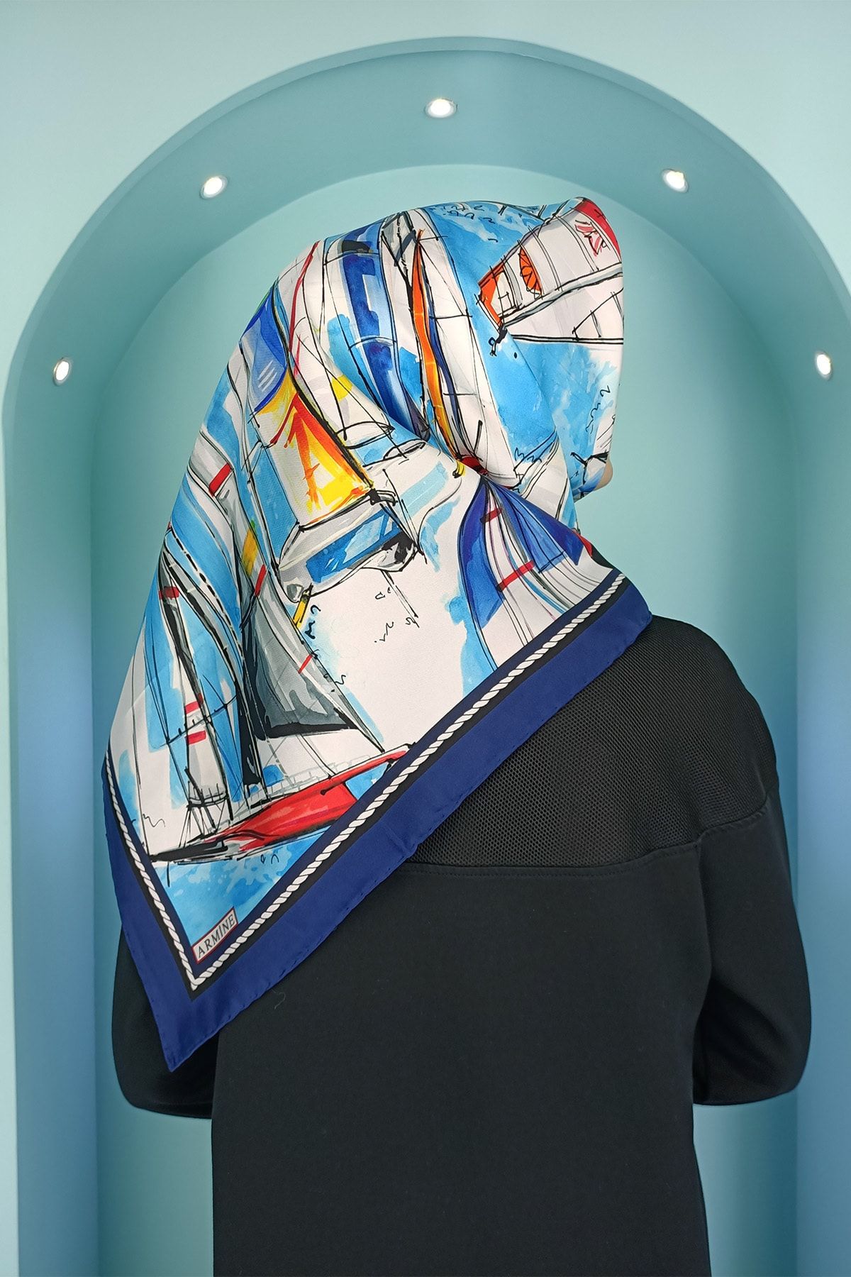 Navy summer scarf on sale