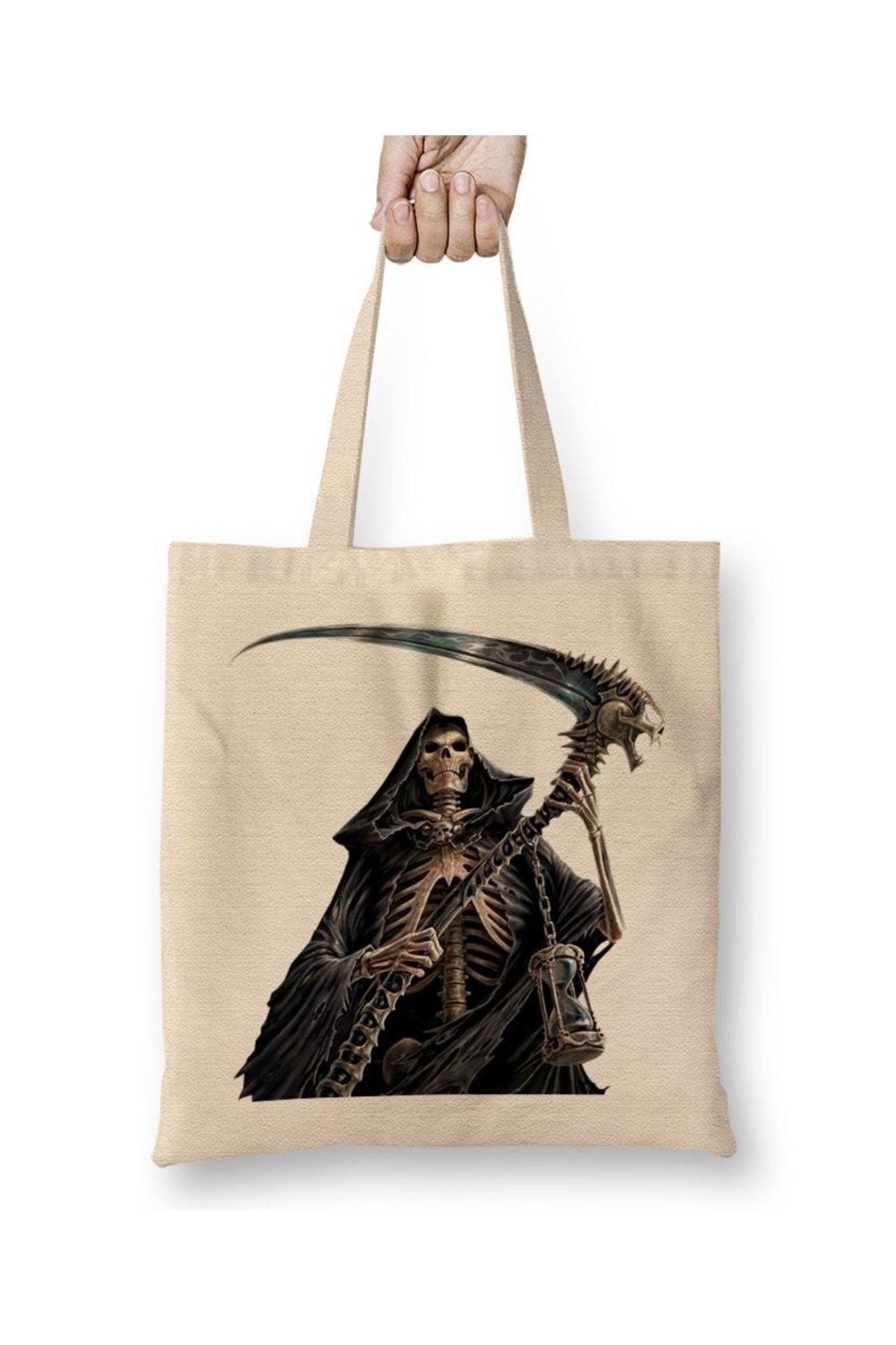 Baskı Dükkanı Geantă Din Pânză Grim Reaper Cu Mâner Lung Unisex - Standard