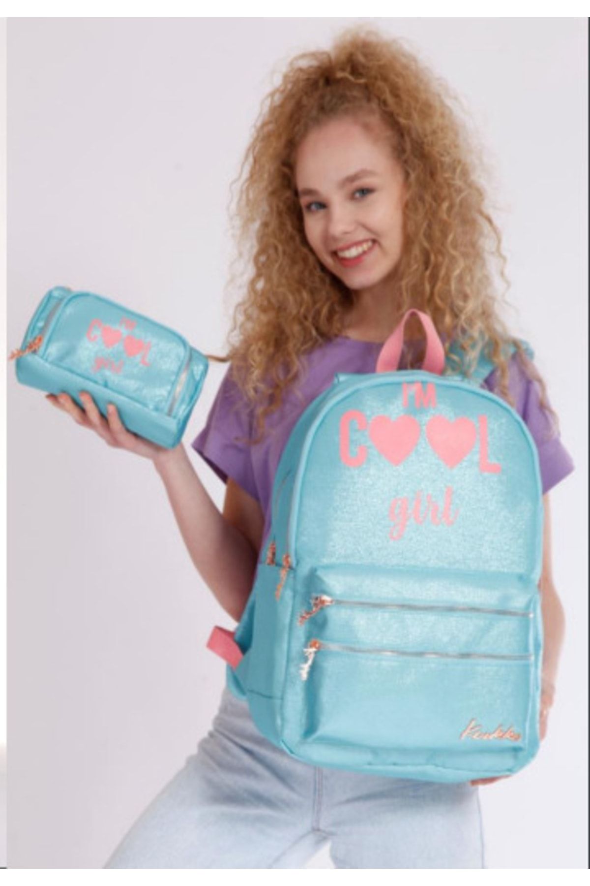Turquoise school on sale bag